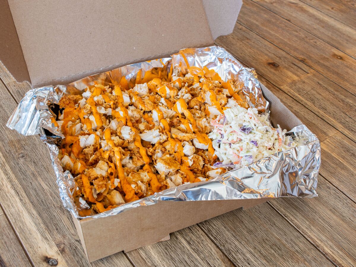 Family Loaded Fries — Top-Man Restaurant menu flyer